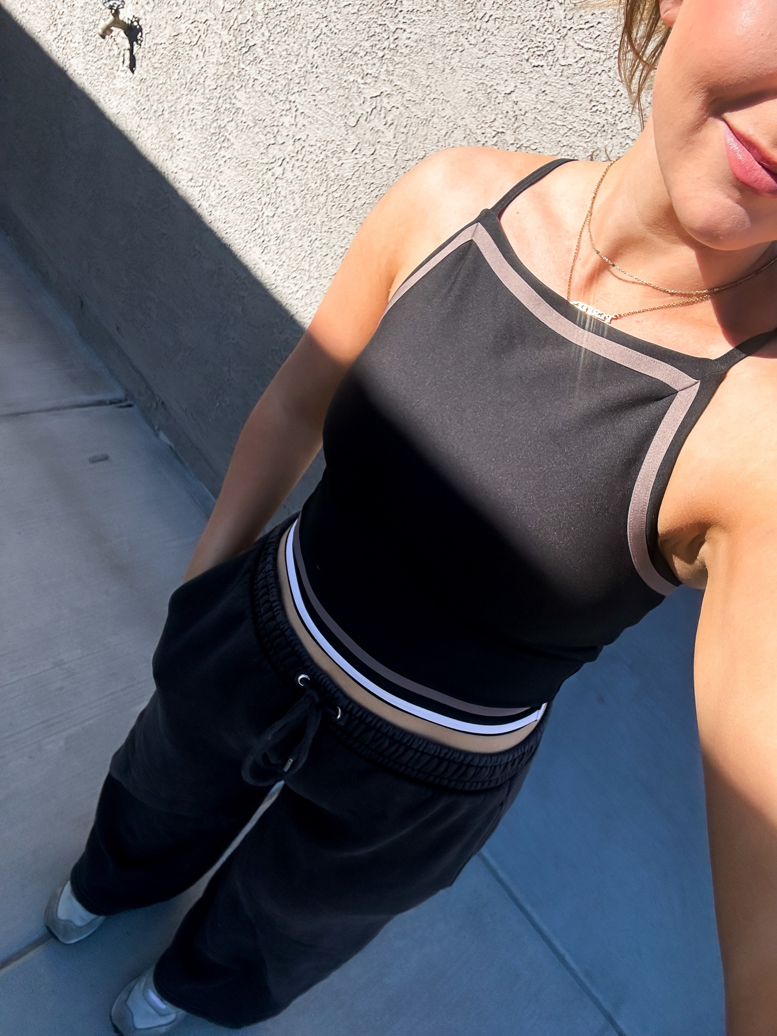 Apron Tank Sports Bra - has padding, true to size, adjustable straps

Wide Leg Lounge Pants - true to size, thick and high quality 

New Balance - true to size



Abercrombie fashion find finds outfit outfits style styles wide leg joggers pants lounge active activewear / ootd 2 comfortable / travel outfit / airplane outfit mom style affordable high quality 

#LTKStyleTip #LTKFitness #LTKSeasonal