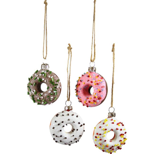 Frosted Donut Ornament Set | Maisonette