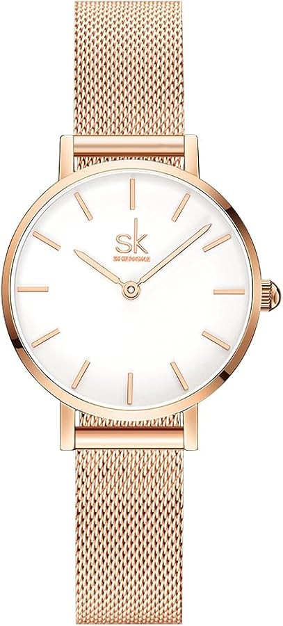 SK Ultra Thin Minialist Women Watches Simple Two Hands Ladies Dress Watch Leather Strap | Amazon (CA)