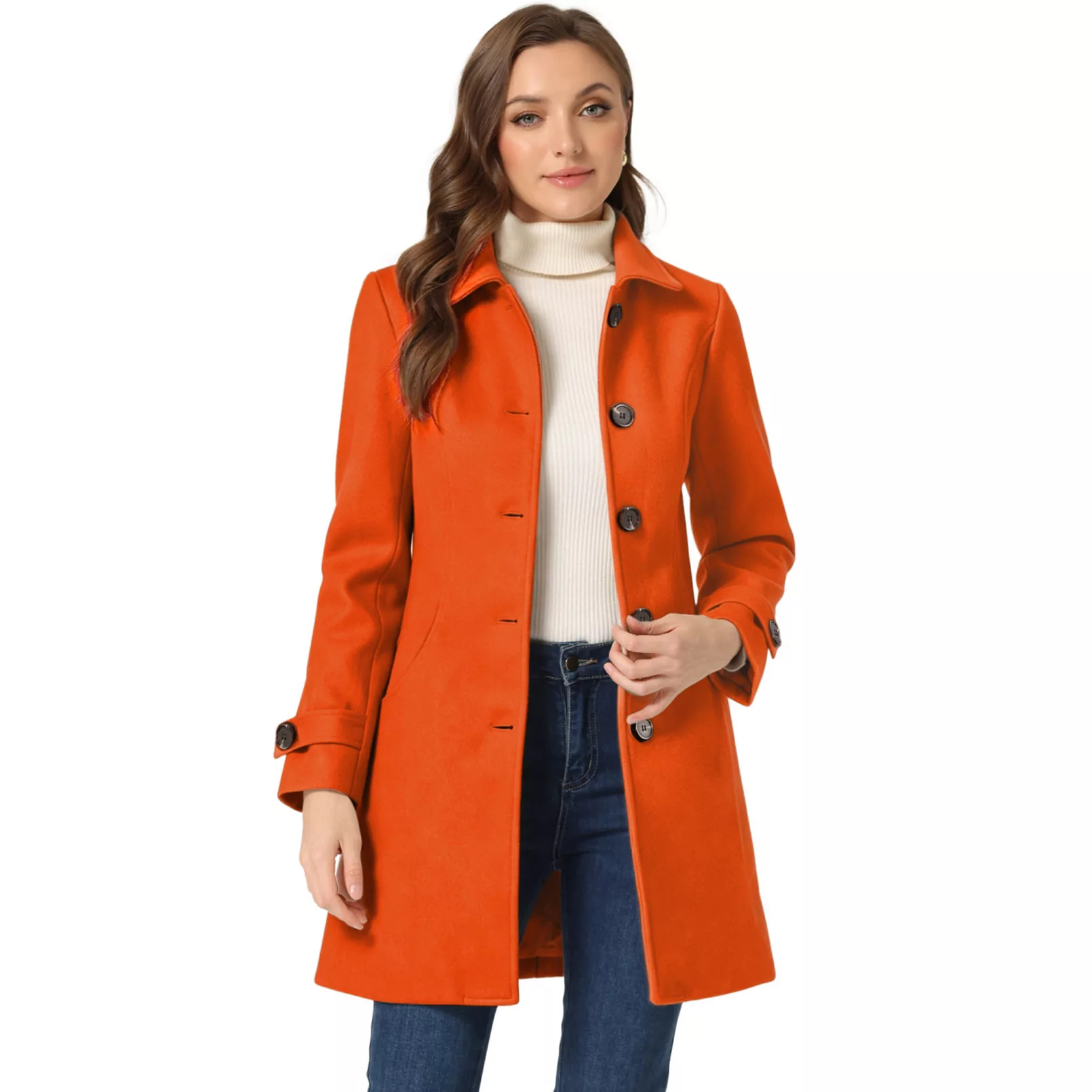 Women's Peter Pan Collar Winter Outwear Trench Coats | Kohl's