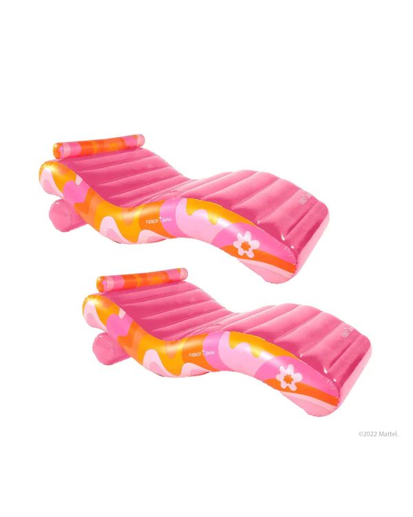 FUNBOY X Barbie™ Dream Clear Pink Chaise - 2 Pack | FUNBOY