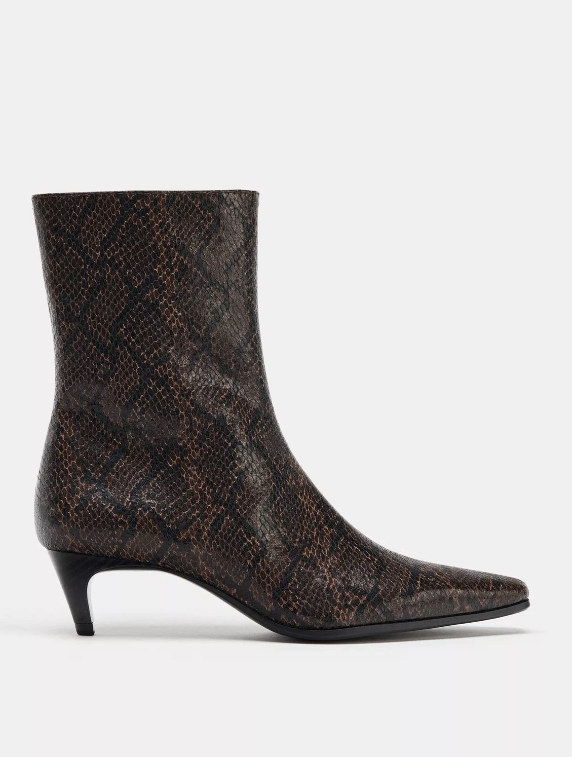 Printed animal snake skin boot
