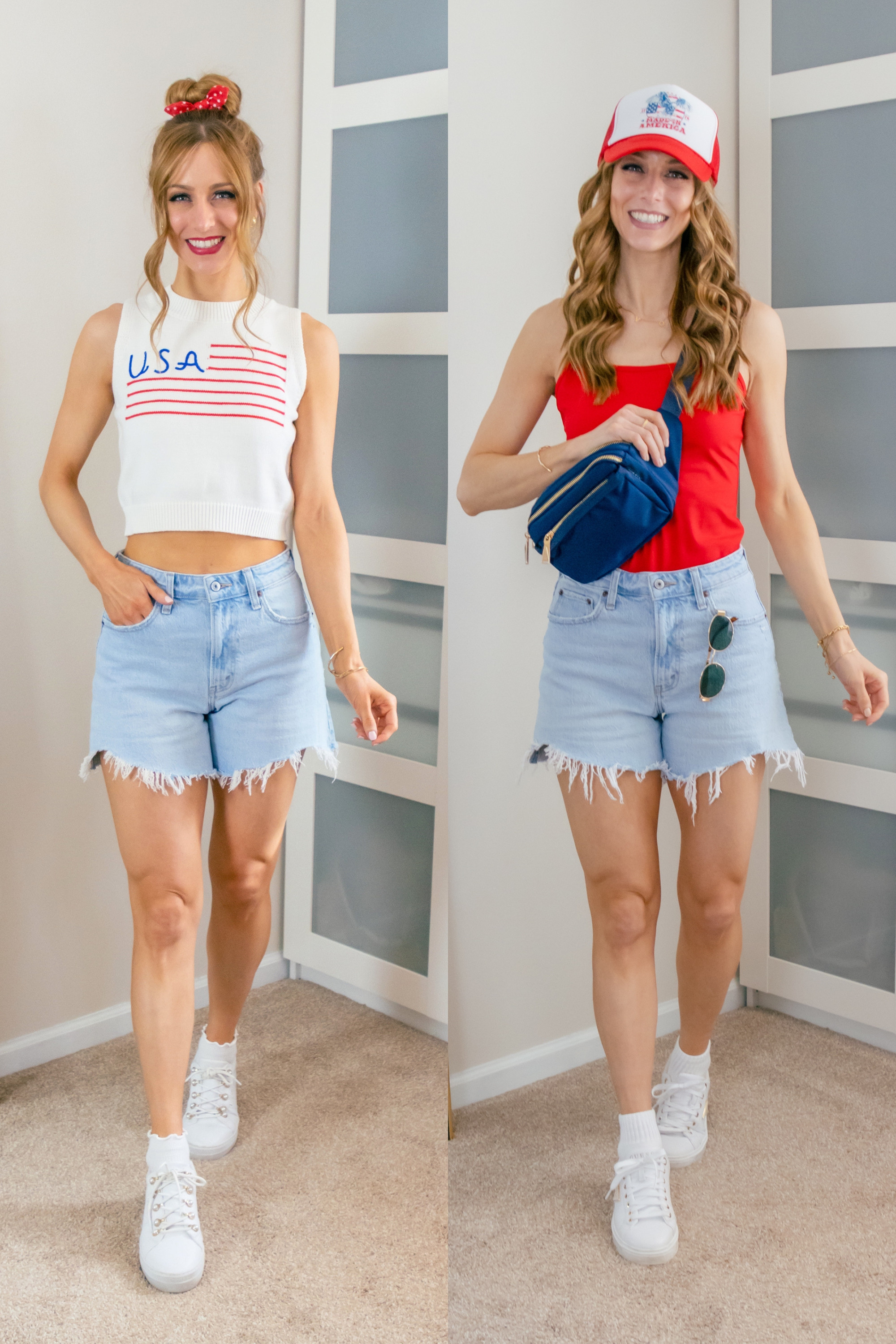4th of July outfits that are stylish &patriotic! Celebrate the 4th of July in these cute, comfortable outfits! Pair a crop tank with denim shorts for a casual look, or add a patriotic hat for a festive touch.
 

 #LTKootd #LTKSeasonal #LTKOver40