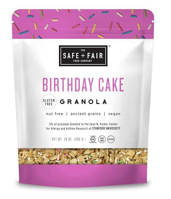 Safe and Fair Birthday Cake Granola, 24 Ounce | Amazon (US)