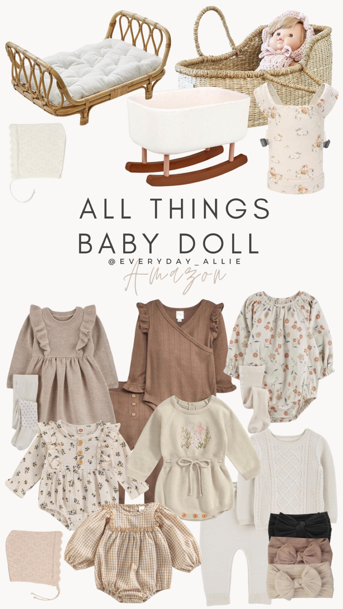 All things baby doll. These are newborn clothes that will fit the feel real babies. 

Little girls gifts, girls Christmas gift guide, babies, newborn outfits 

#LTKkids #LTKGiftGuide #LTKbaby