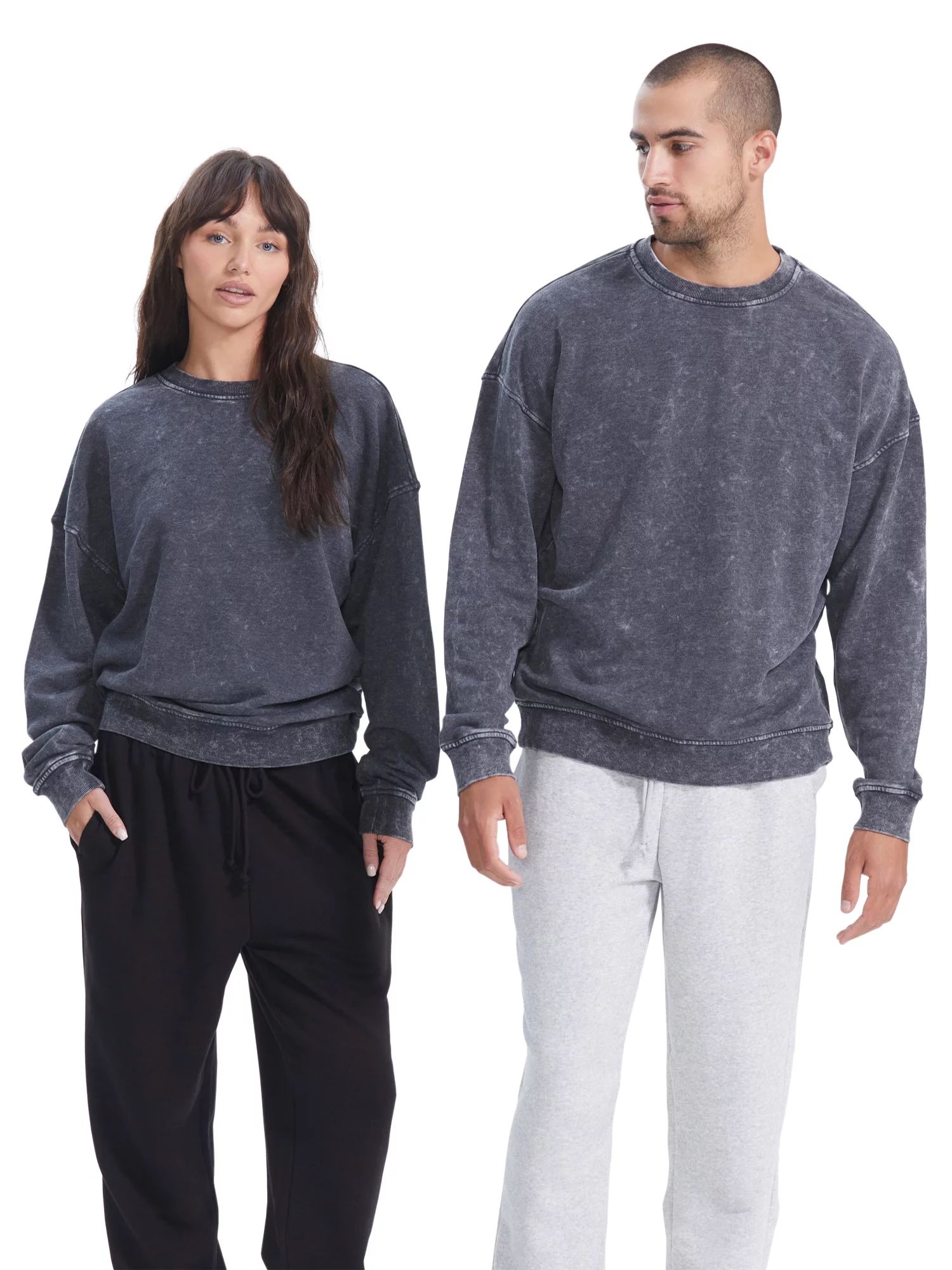 No Boundaries All Gender Crewneck Sweatshirt, Men's Sizes XS-3XL - Walmart.com | Walmart (US)