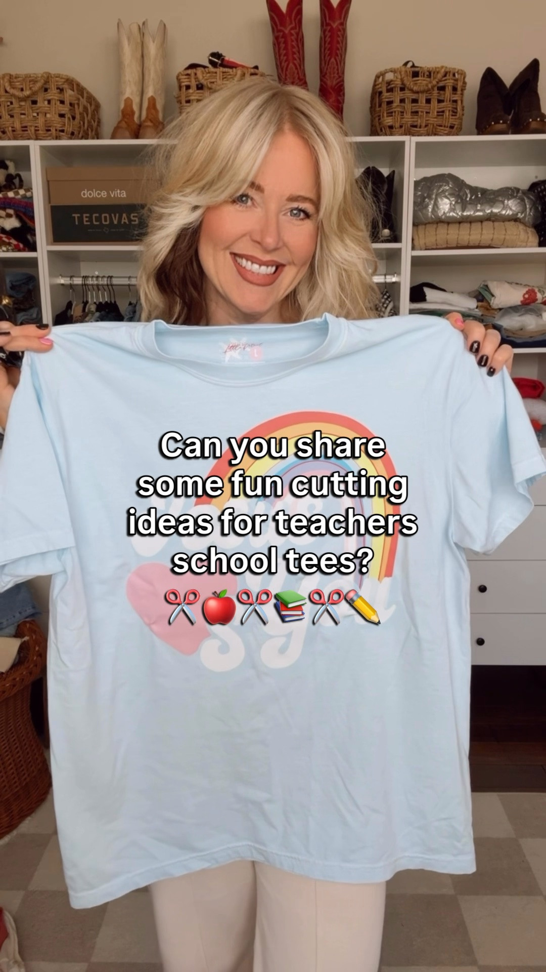 Here’s some fun ways to cut your school tees or any tee! Linking everything I can.

#LTKOver40