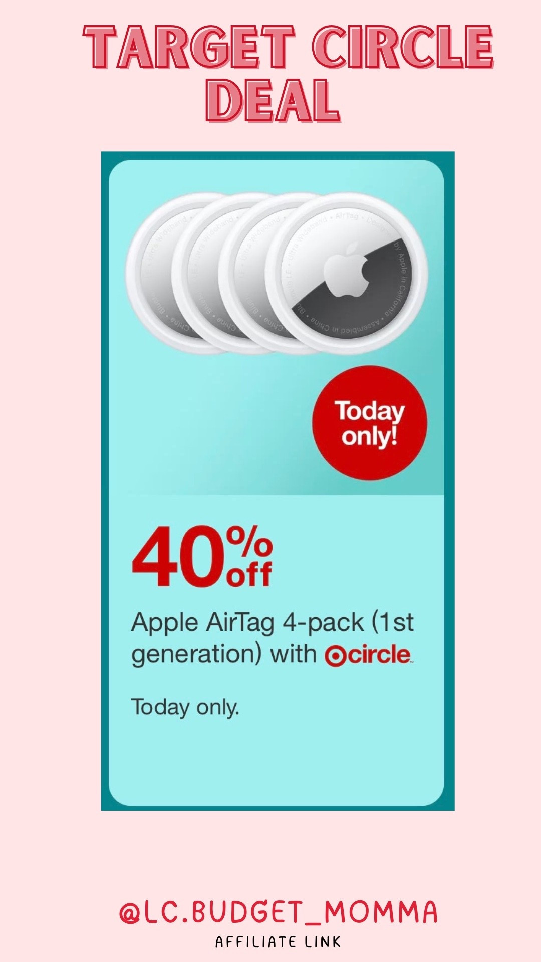 $59.99 Target Circle Deal! 

#airtag #sale #targetdeals

#LTKSaleAlert