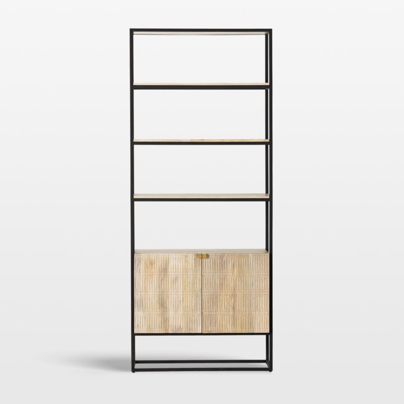 Ivan Light Wash Wood Storage Bookcase | Crate & Barrel | Crate & Barrel