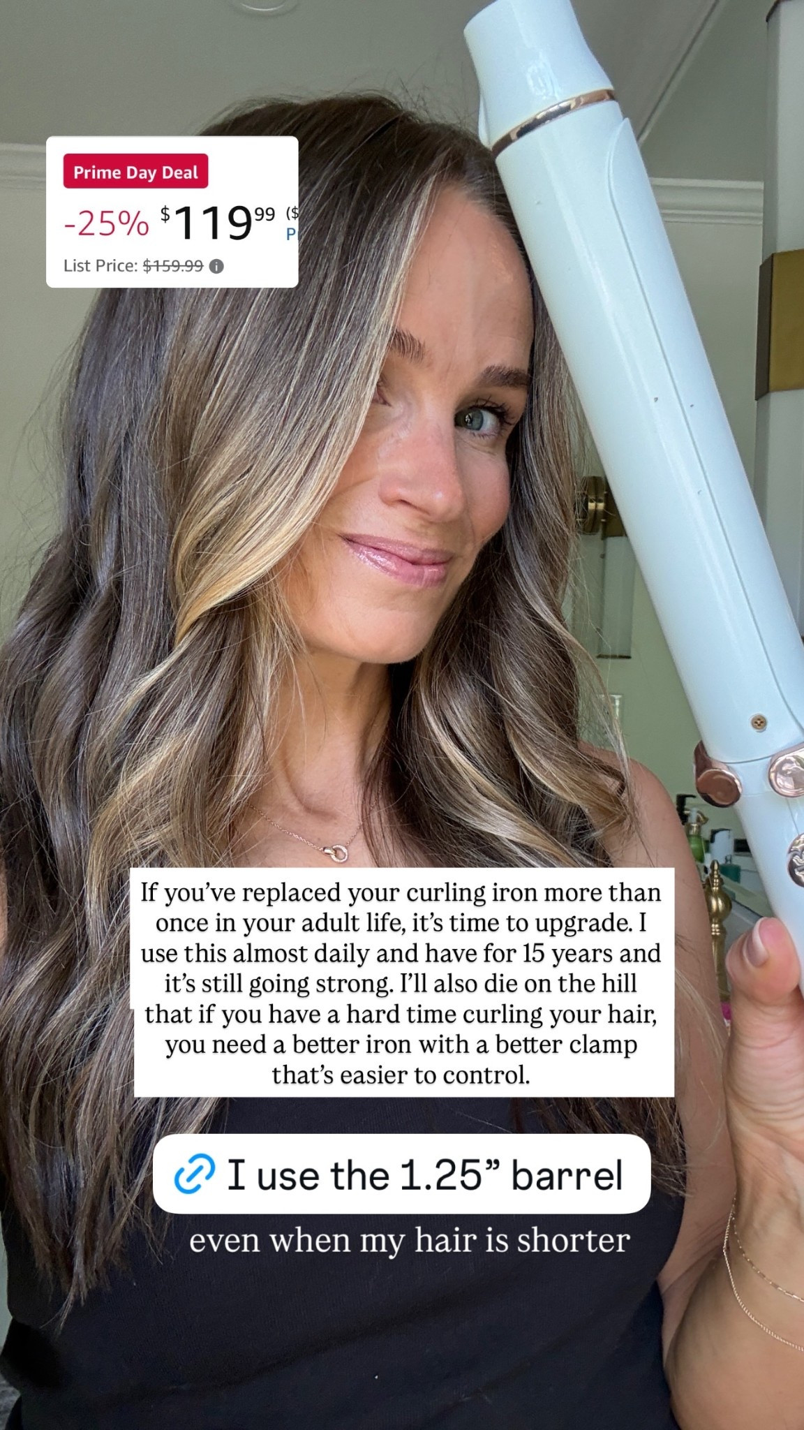 If you’ve replaced your curling iron more than once in your adult life, it’s time to upgrade. I use this almost daily and have for 15 years and it’s still going strong. I’ll also die on the hill that if you have a hard time curling your hair, you need a better iron with a better clamp that’s easier to control.  even when my hair is shorter