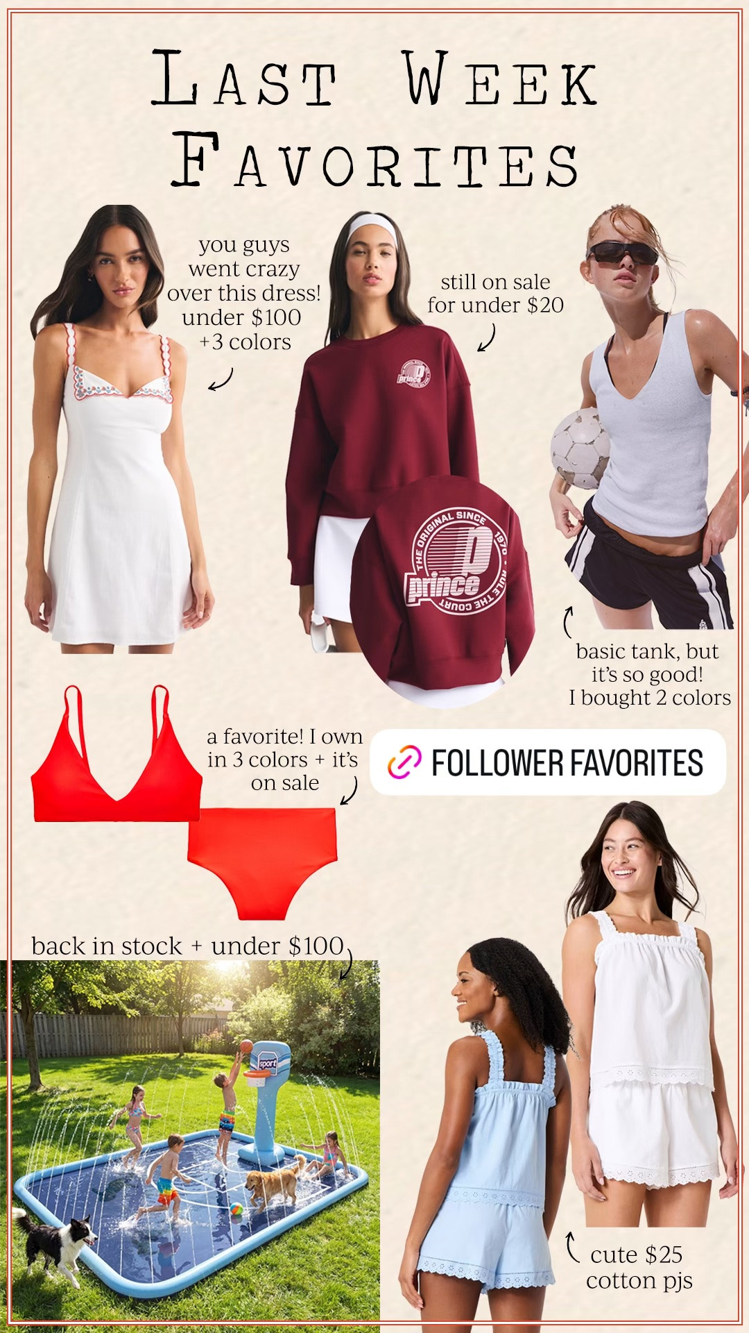 Last week follower favorites are all under $100 and you guys went crazy over this linen dress! 
•small regular in dress, tts, i’m 5’5
•ordered a medium in sweatshirt 
•size small tank, tts 
•size small swim, tts

#LTKSaleAlert #LTKmomlife #LTKSwim