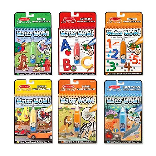 Melissa & Doug On the Go Water Wow! Reusable Water-Reveal Activity Pads, 6-pk | Walmart (US)