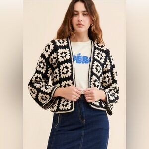 Society Mano X Nuuly Crochet Patchwork Cardigan, Size S | Poshmark