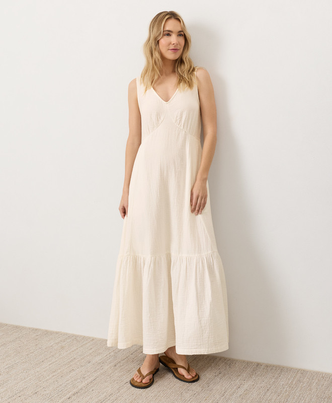 Women’s Coastal Double Gauze Beach To Brunch Dress made with Organic Cotton | Pact | Pact Apparel