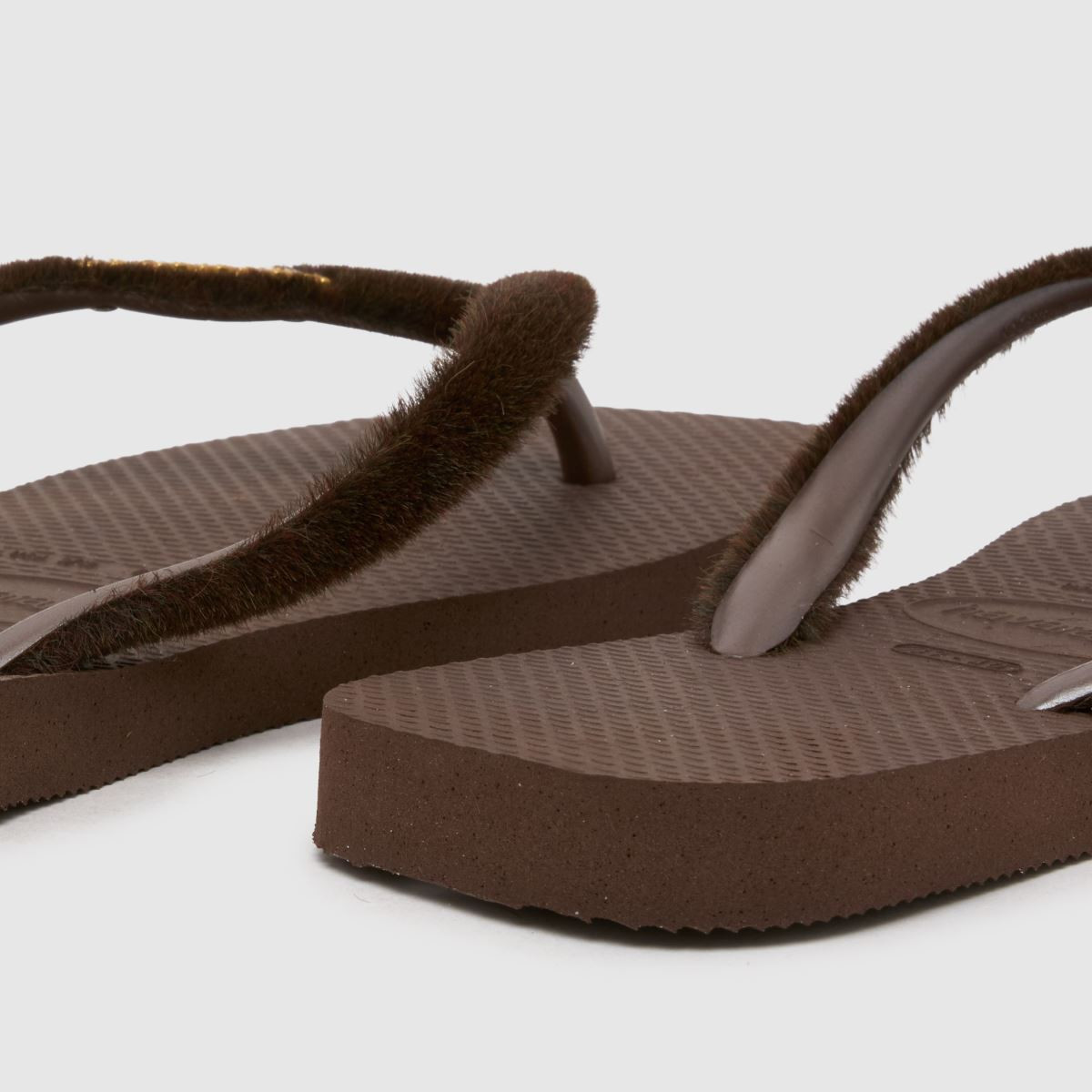 Womens Brown Havaianas Slim Square Plush Sandals | schuh | Schuh