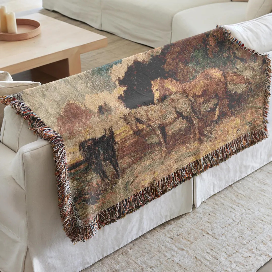 Large Wall Tapestry Horses Resting Landscape Blanket Vintage Horses Wall Hanging Tapestry Modern ... | Etsy (US)