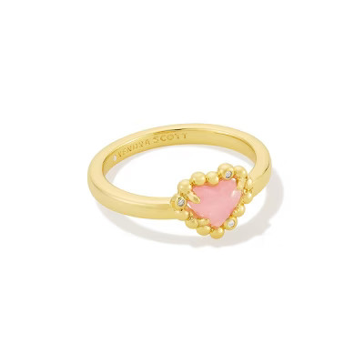 Kendra Scott Anna Framed Band Ring - Mauve/Gold Size 8 | Target