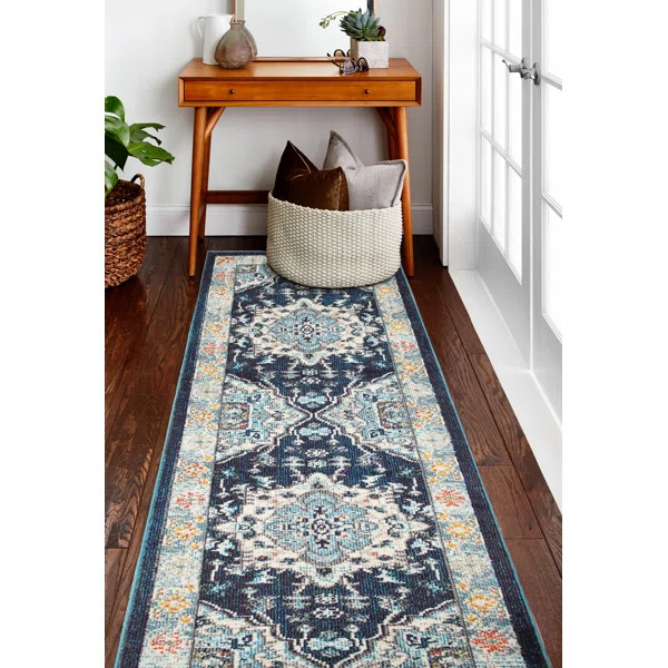 Osias Blue/Beige/Orange Area Rug | Wayfair North America