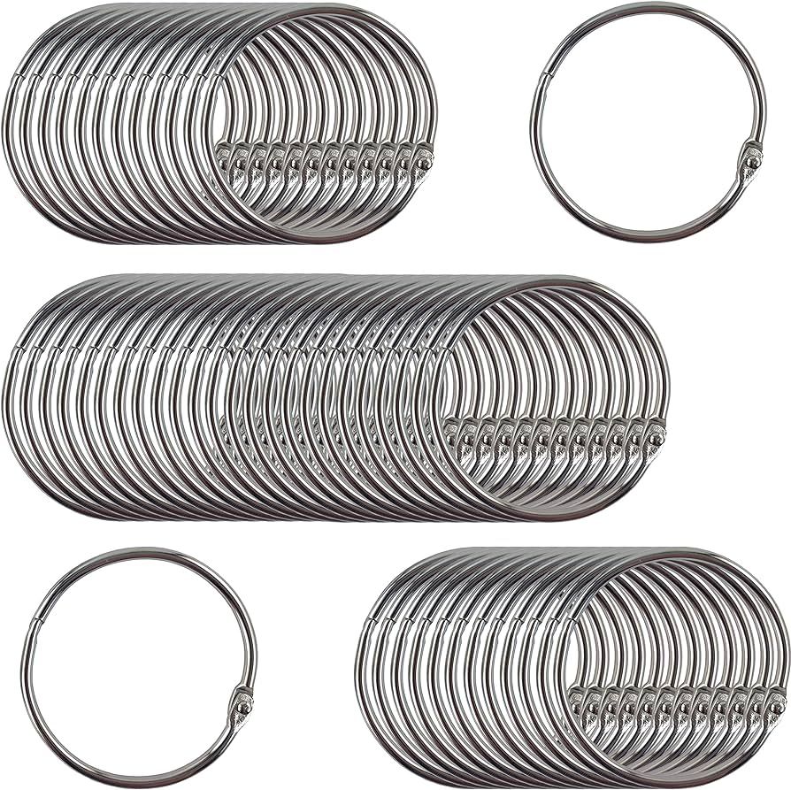Clipco Book Rings Large 2-Inch Nickel Plated (50-Pack) | Amazon (US)