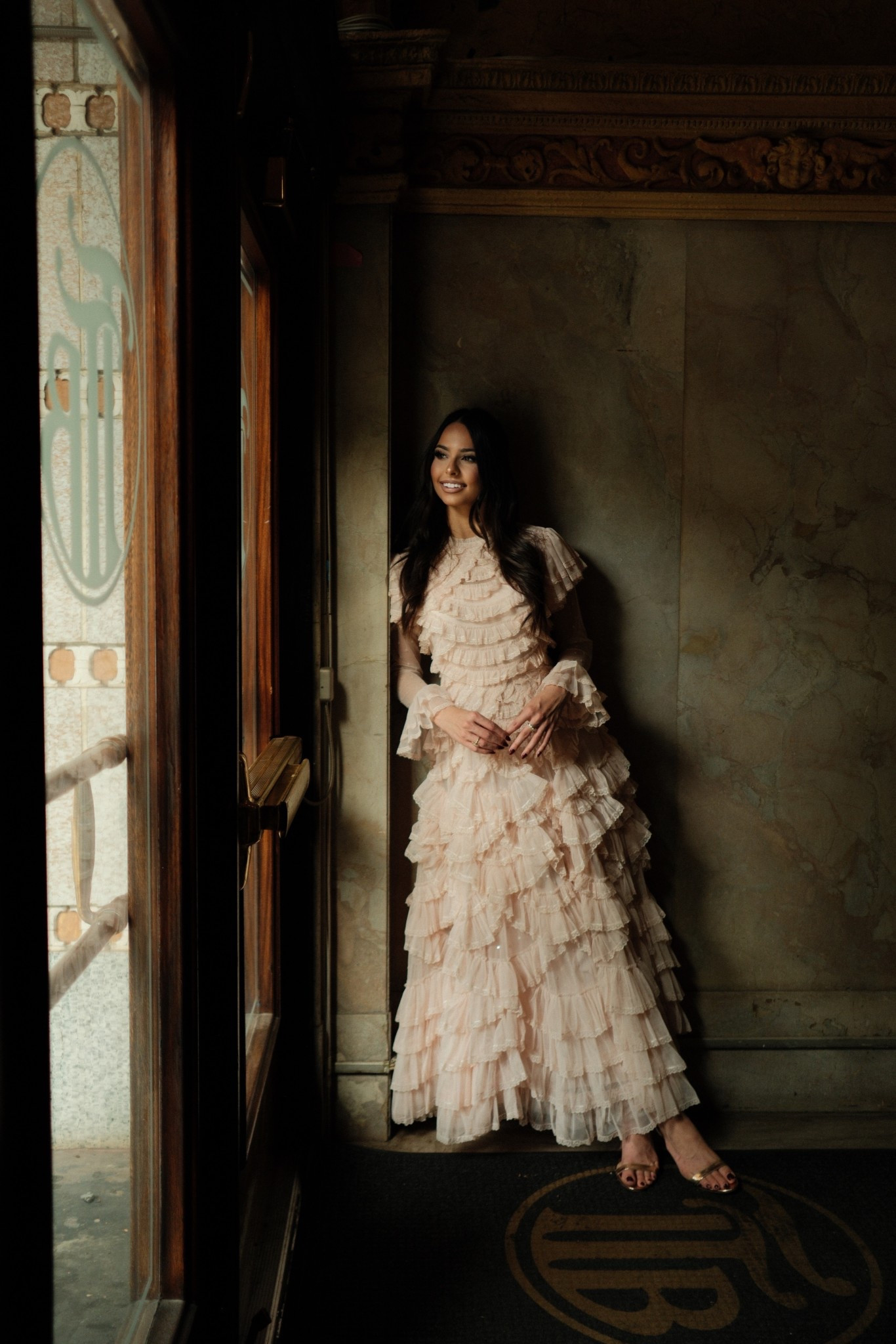 the most perfect wedding guest dress for fall and winter! very modest and very classy- love all of the ruffles and the sleeves are gorgeous! 

#LTKWedding #LTKSeasonal #LTKStyleTip