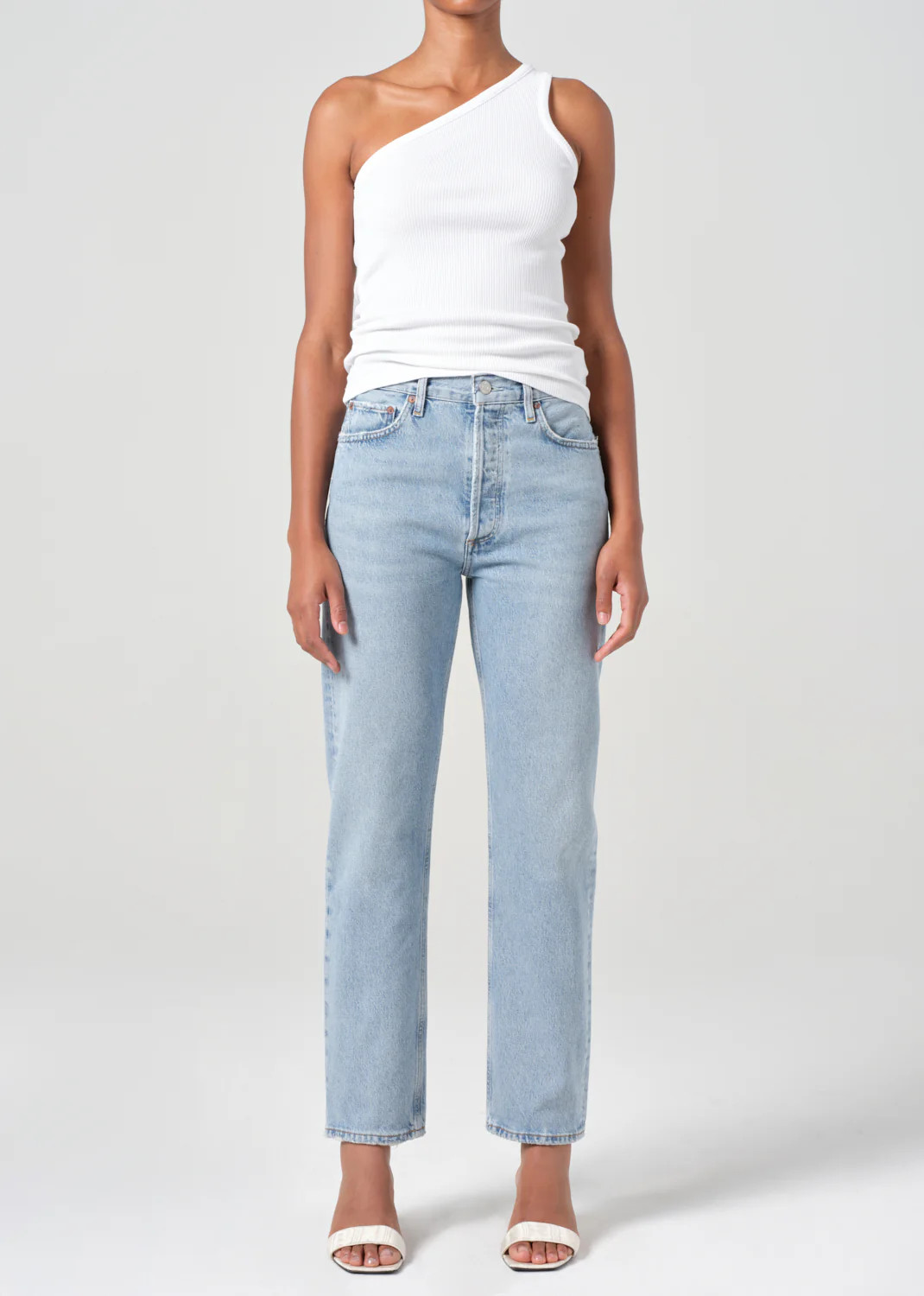 90's Pinch Waist High Rise Straight in Force | AGOLDE