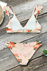 Peony Print Reversible Bikini | Cupshe
