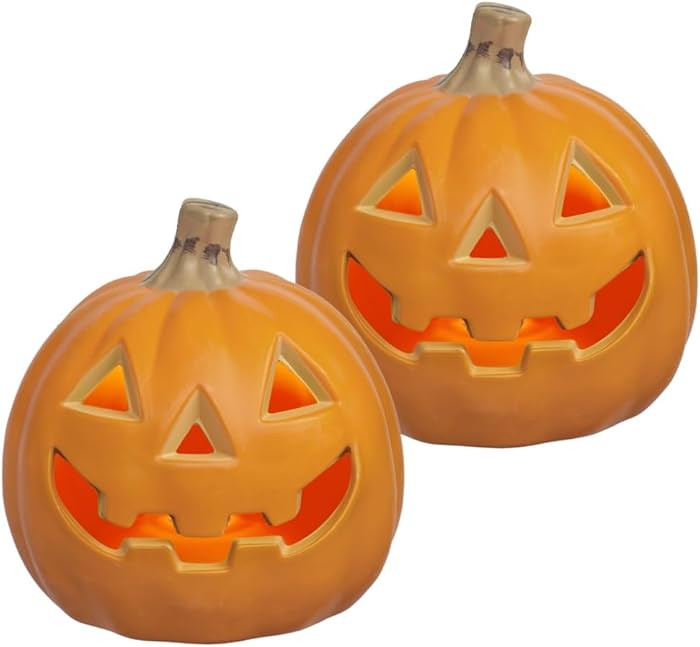 Xodus Innovations HW1010-2 Small 6 Inch LED Lighted Pumpkin,Jack-O-Lantern Battery Operated, Indo... | Amazon (US)