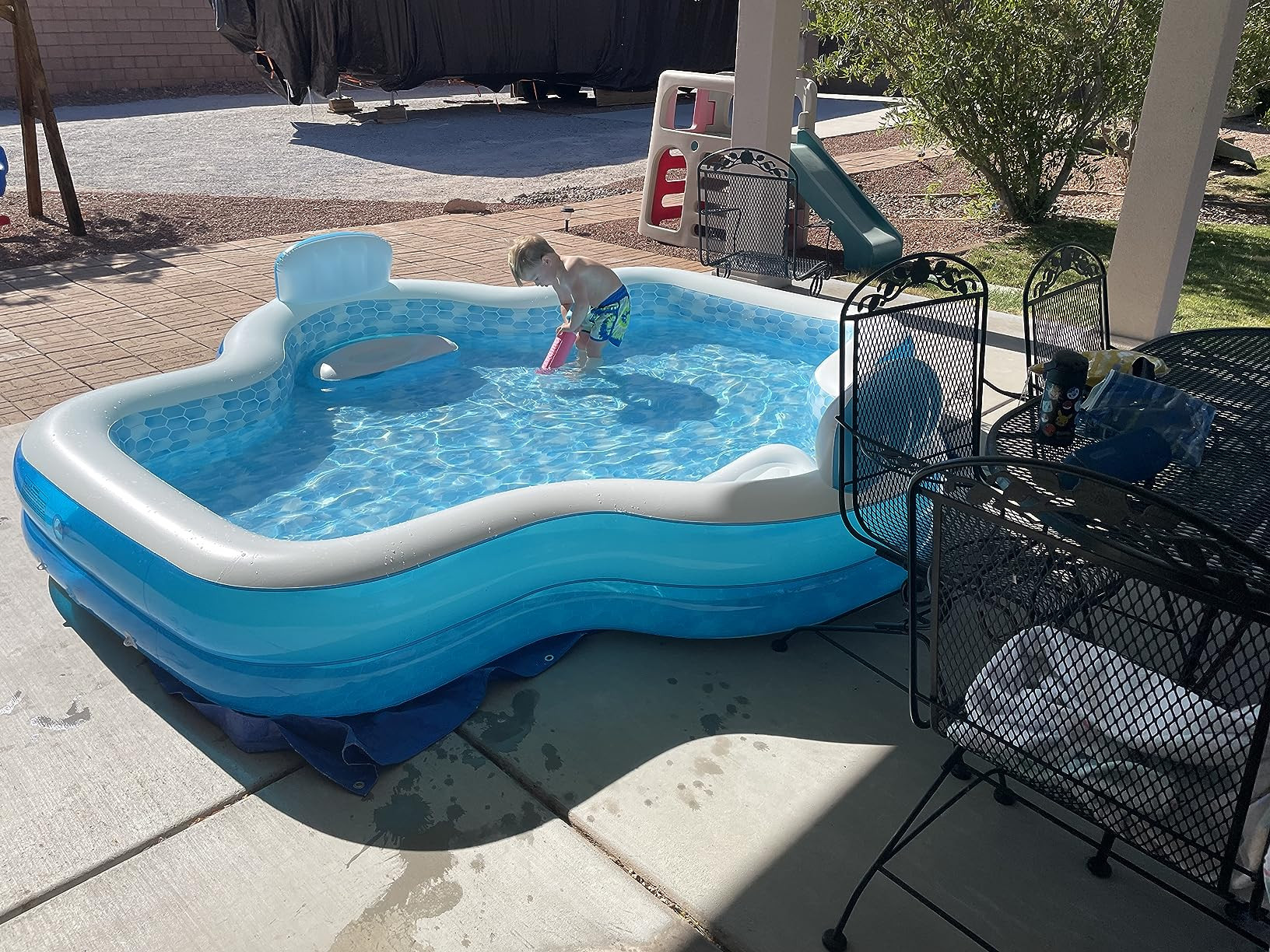 Members Mark Elegant Family Pool 10 Feet Long 2 Inflatable Seats with Backrests. New Version | Amazon (US)