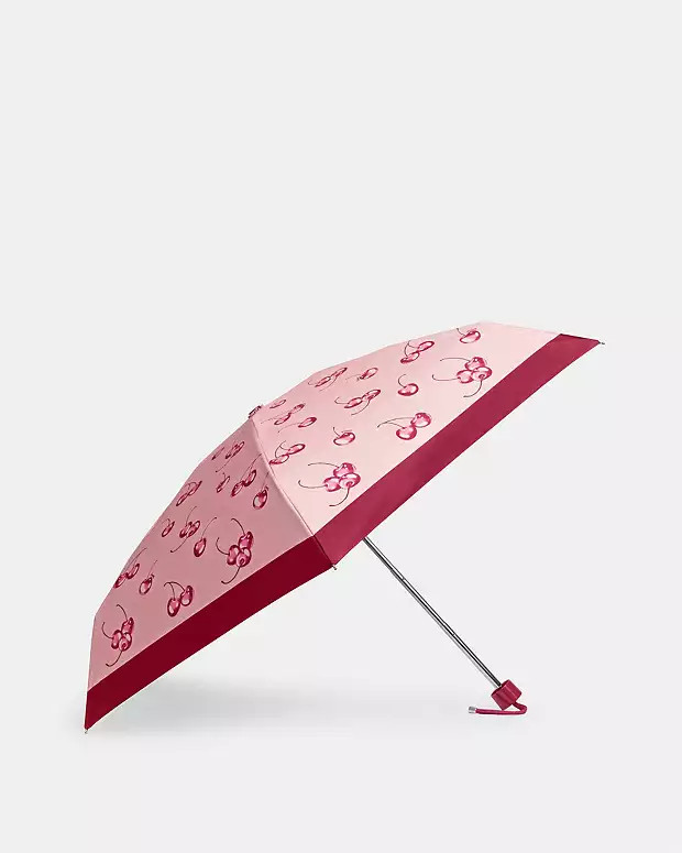 Mini Umbrella In Cherry Print | Coach Outlet US