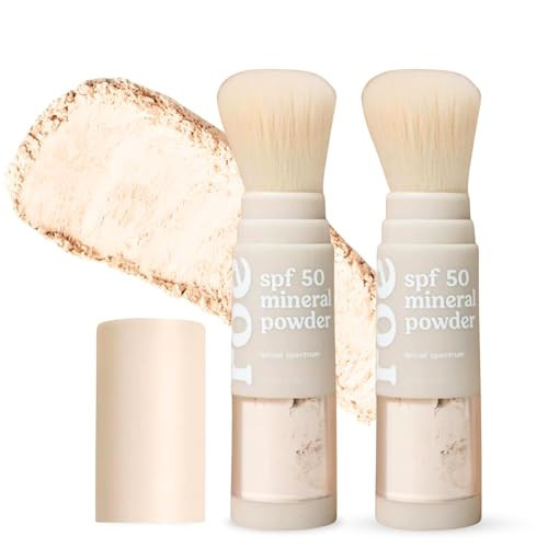 Roe Wellness- SPF 50 Powder Sunscreen Mineral-Based, Non-Toxic Brush-on For Kids, Adults & Babies | For Scalp, Face & Body (Reef Safe)(2Pack) | Amazon (US)