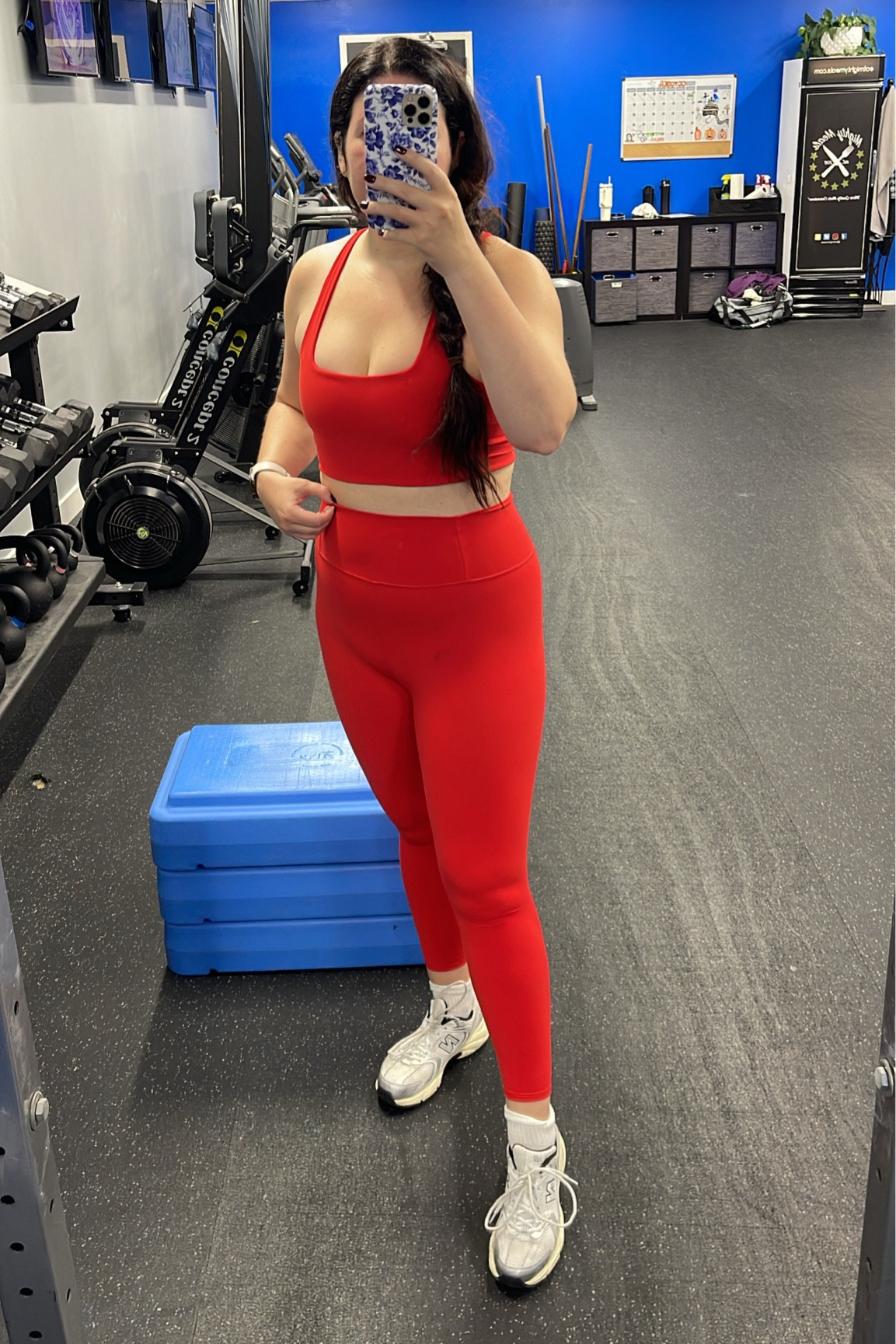 Favorite flattering workout set!

Fall red workout set, red leggings, red sports bra, bralette

wearing size L in bra and size M in leggings

#LTKFitness #LTKActive #LTKSeasonal