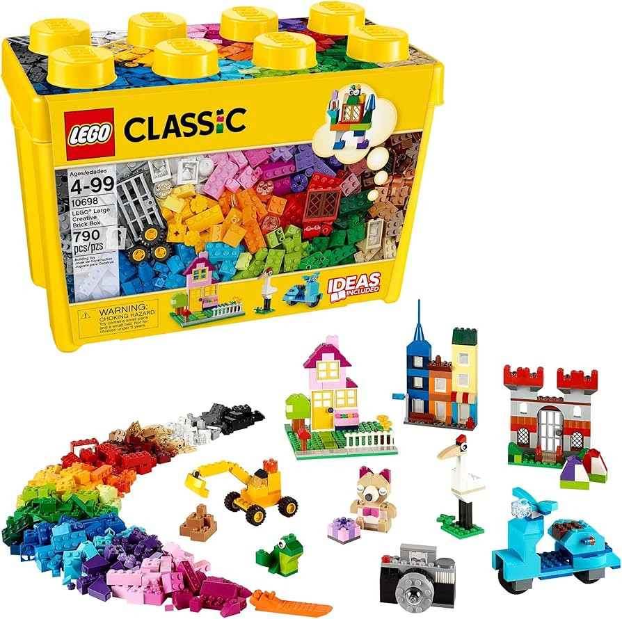LEGO Classic Large Creative Brick Box 10698 Building Toy Set, Toy Storage Solution for Home or Cl... | Amazon (US)