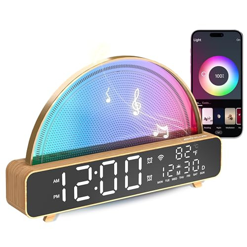 ANYPLUS White Noise Sound Machine, Sunrise Alarm Clock APP/AI Voice Control Work for Bedroom, Sound Machine for Sleep with Touch Night Light, Sleep Aid, Snooze Timer, Dual Alarms, Sunrise Simulation | Amazon (US)