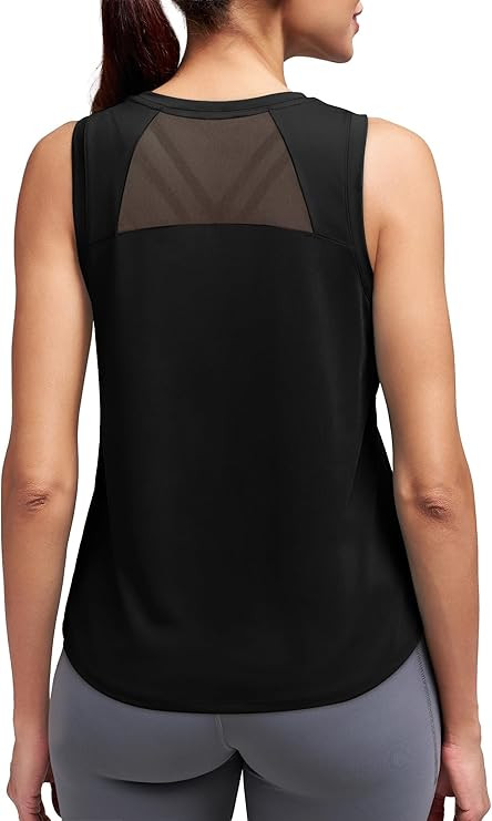 Tank Tops for Women Open Back High Neck Workout Tops Running Athletic Shirts Gym Clothes Yogo Out... | Amazon (US)