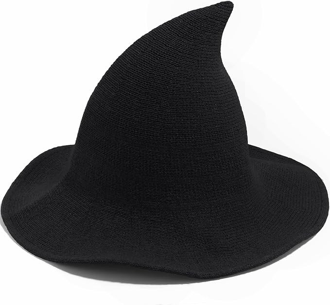 Halloween Witch Hat for Women Wide Brim Foldable Halloween Wool Hats for Party Cosplay Costume Ac... | Amazon (US)