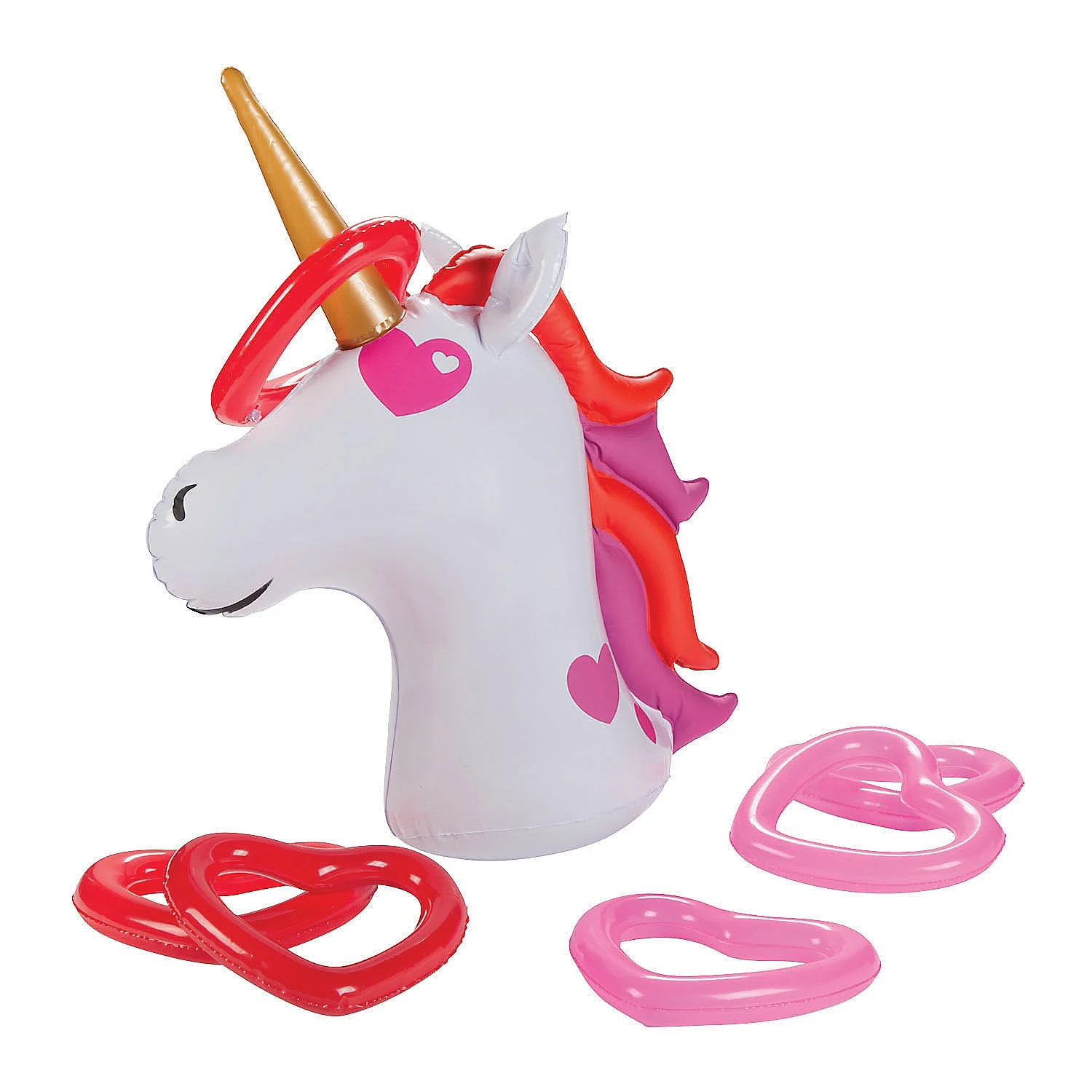 Valentine Unicorn Inflate Ring Toss Game - Toys - 7 Pieces | Walmart (US)
