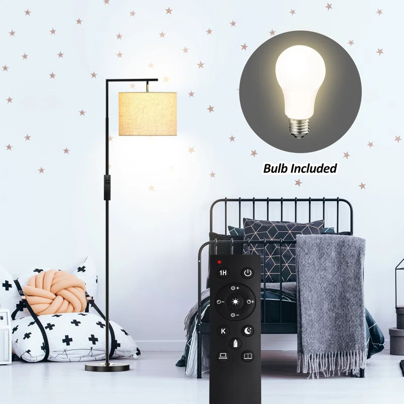 Ebern Designs Nylene 64" Arc/Arched Floor Lamp with Remote Control and Bulb Included & Reviews | ... | Wayfair North America