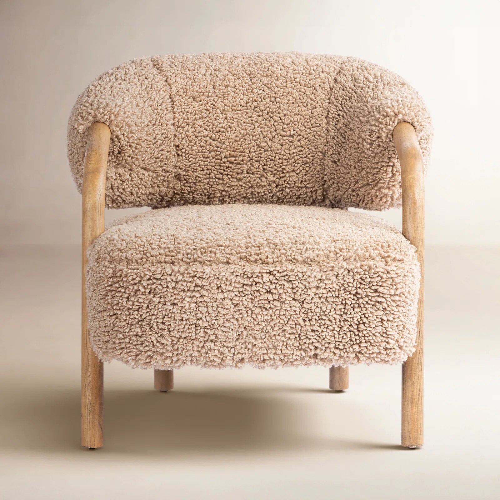 Citrine Shearling Upholstered Armchair | Joss & Main