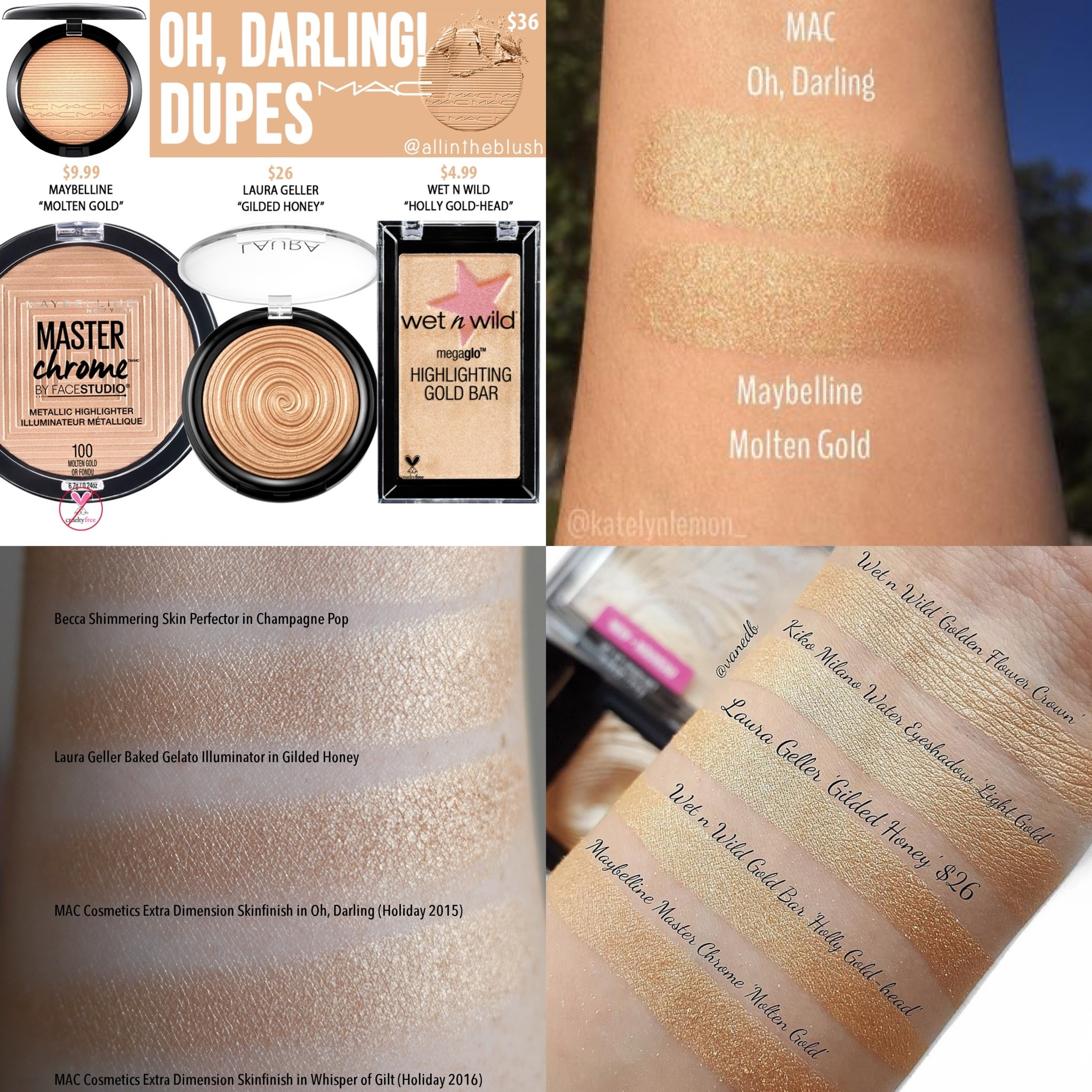 MAC Oh, Darling! Extra Dimension Skinfinish Highlighter Dupes

#LTKBeauty #LTKPlusSize #LTKgrwm