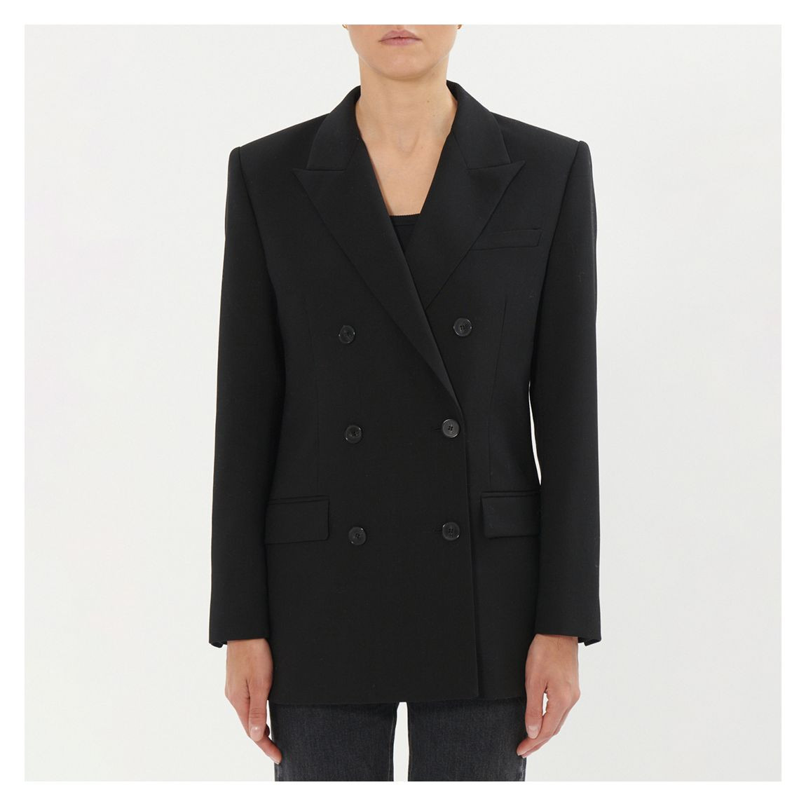 IRO Black Pietra Peaked Blazer - BrandAlley | BrandAlley