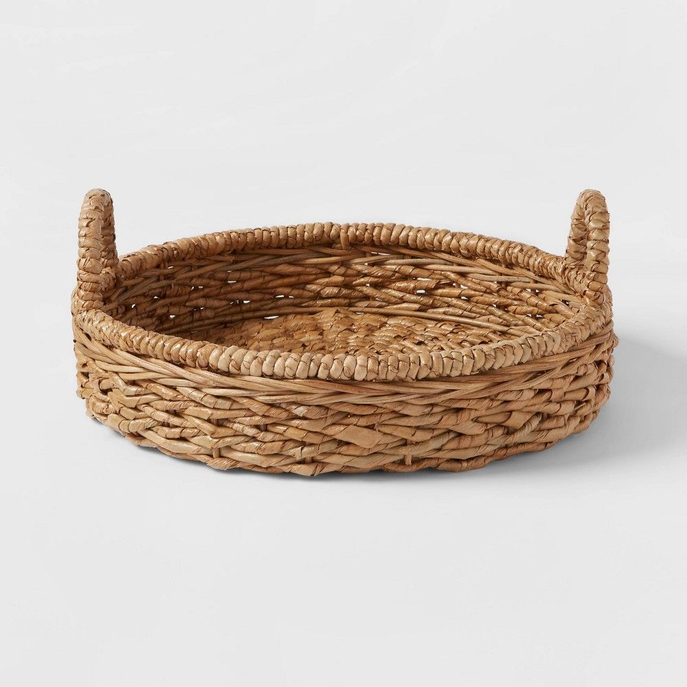 Chunky Seagrass Woven Serving Tray Beige - Threshold | Target