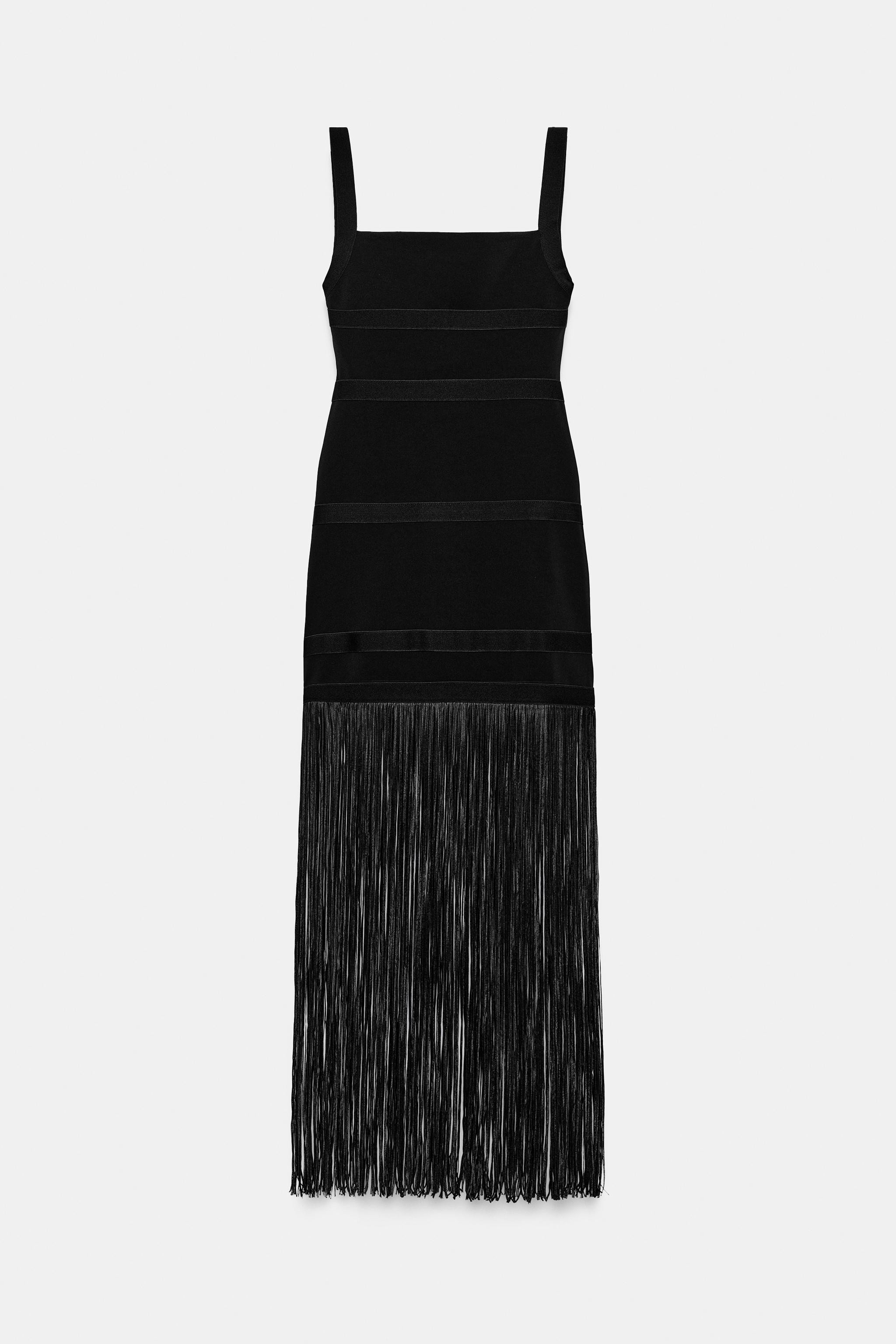 LONG FRINGED DRESS | Zara US