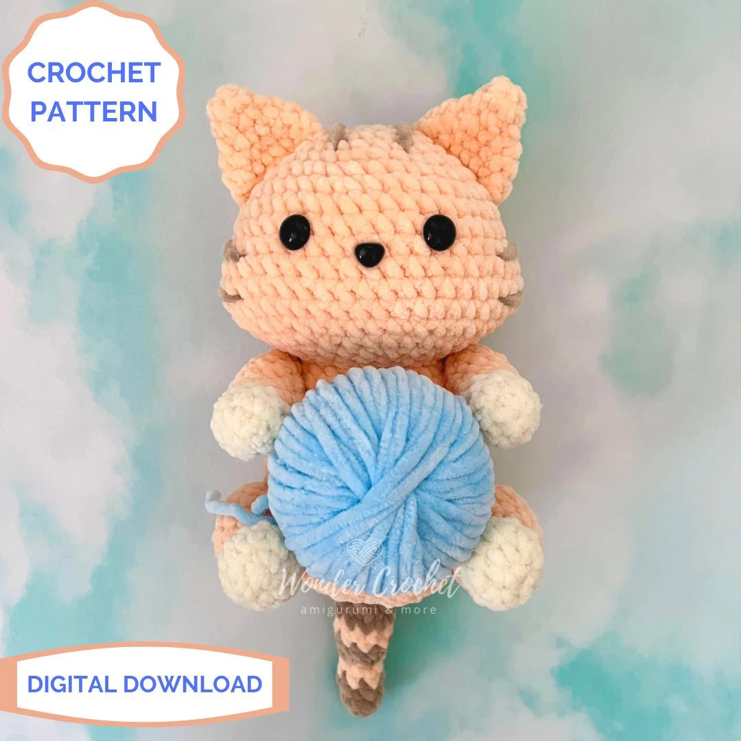 Kitten Plush Crochet PATTERN Amigurumi - Etsy | Etsy (US)