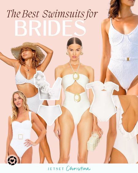 The best swimsuits for a bride-to-be 🤍🫶🏼 #bride #bridebikini #brideswim 
