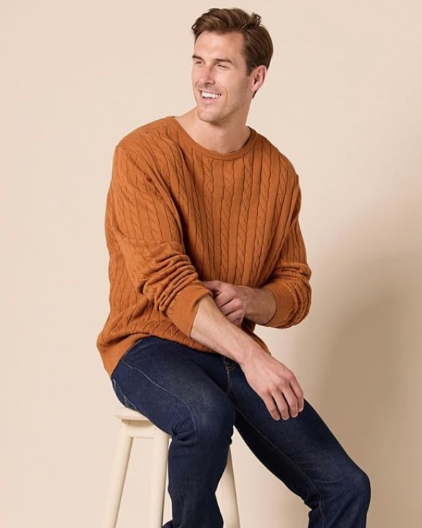 Still a favorite: the $11 (yes, that’s right!) men’s crewneck cotton sweater in “rust” by @amazonessentials 

#LTKMens #LTKFindsUnder50 #LTKSaleAlert