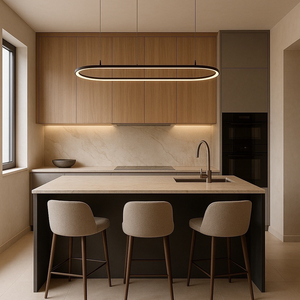 Soft minimalism meets luxury 🤍
A warm wood modern kitchen featuring a sleek stone island, sculptural bar stools, and a slim linear pendant for the perfect contemporary aesthetic.
Elegant, neutral, and timeless — save this for your dream kitchen inspo ✨
#modernkitchen #luxurykitchen #kitchenisland #neutralkitchen
#minimalistkitchen #interiorinspo #scandinaviandecor #softminimalism
#kitchendesign #kitchenrenovation #homedecorinspo
#warmwoodtones #neutralhome #kitcheninspiration #aestheticinteriors
#ltkhome #ltkfinds #glowerastyle
