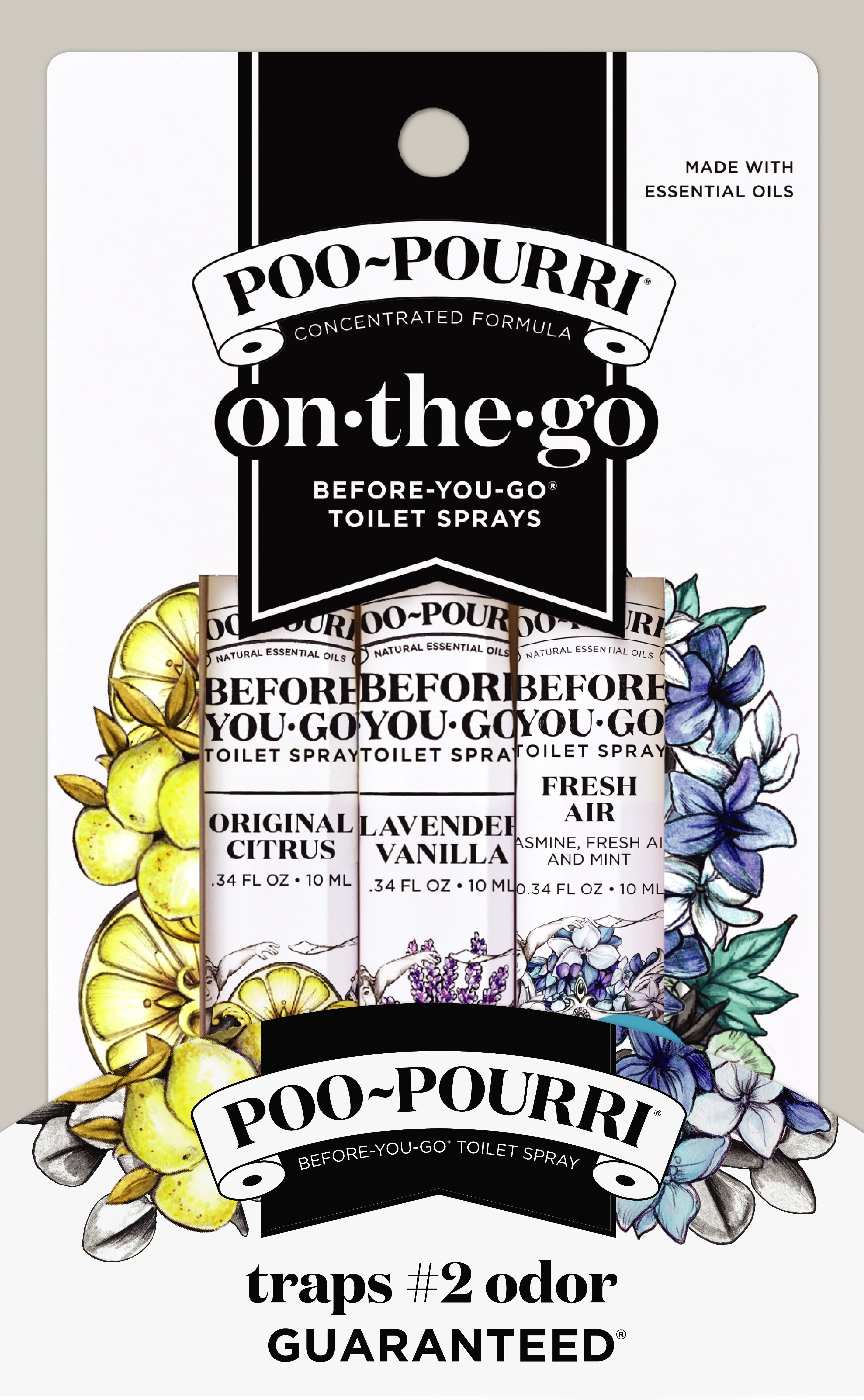 Poo-Pourri Before-You-Go Toilet Spray, On-The-Go, Travel Size Variety 10 mL - Original Citrus, La... | Walmart (US)