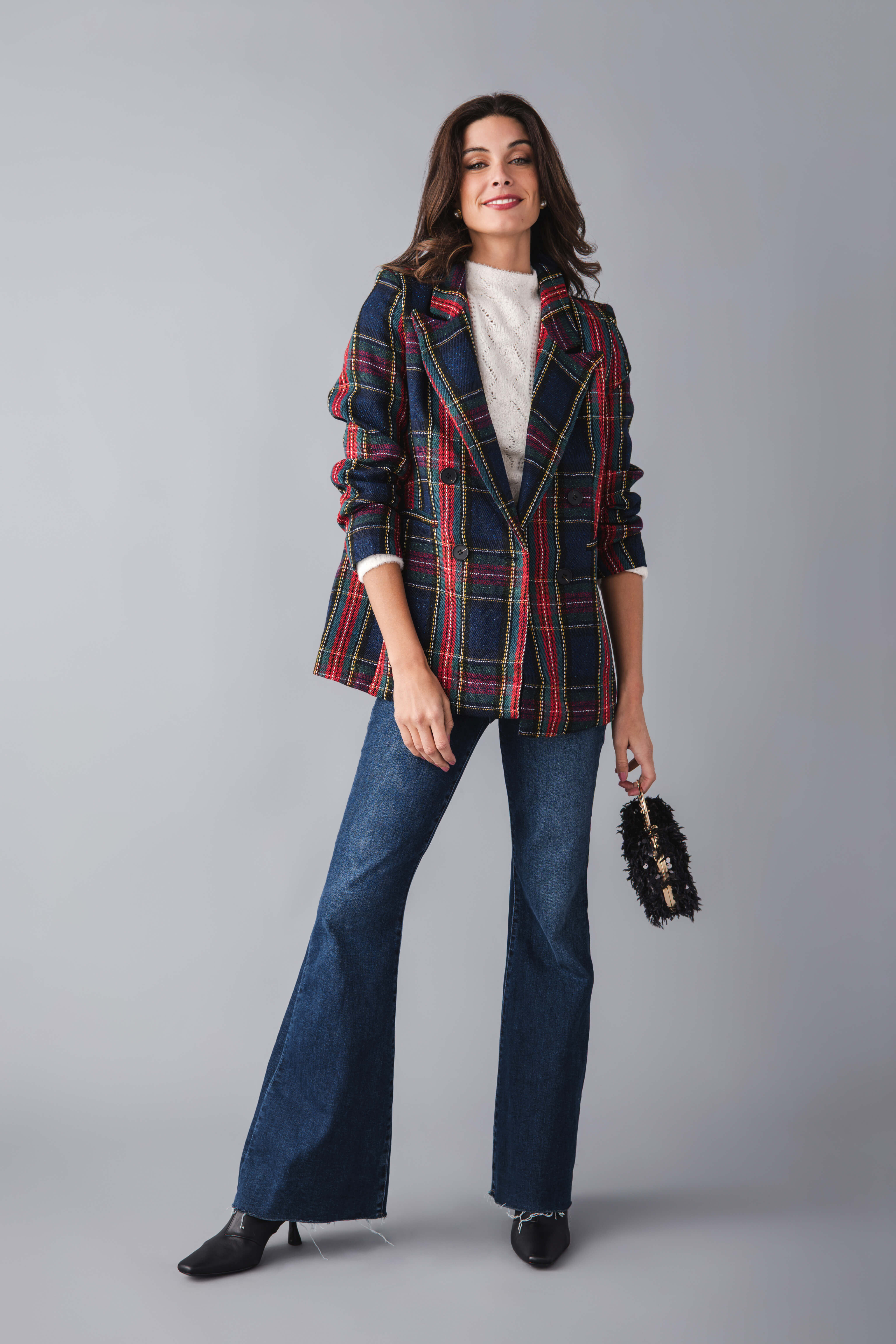 Fore Collection Tartan Plaid Blazer | Social Threads