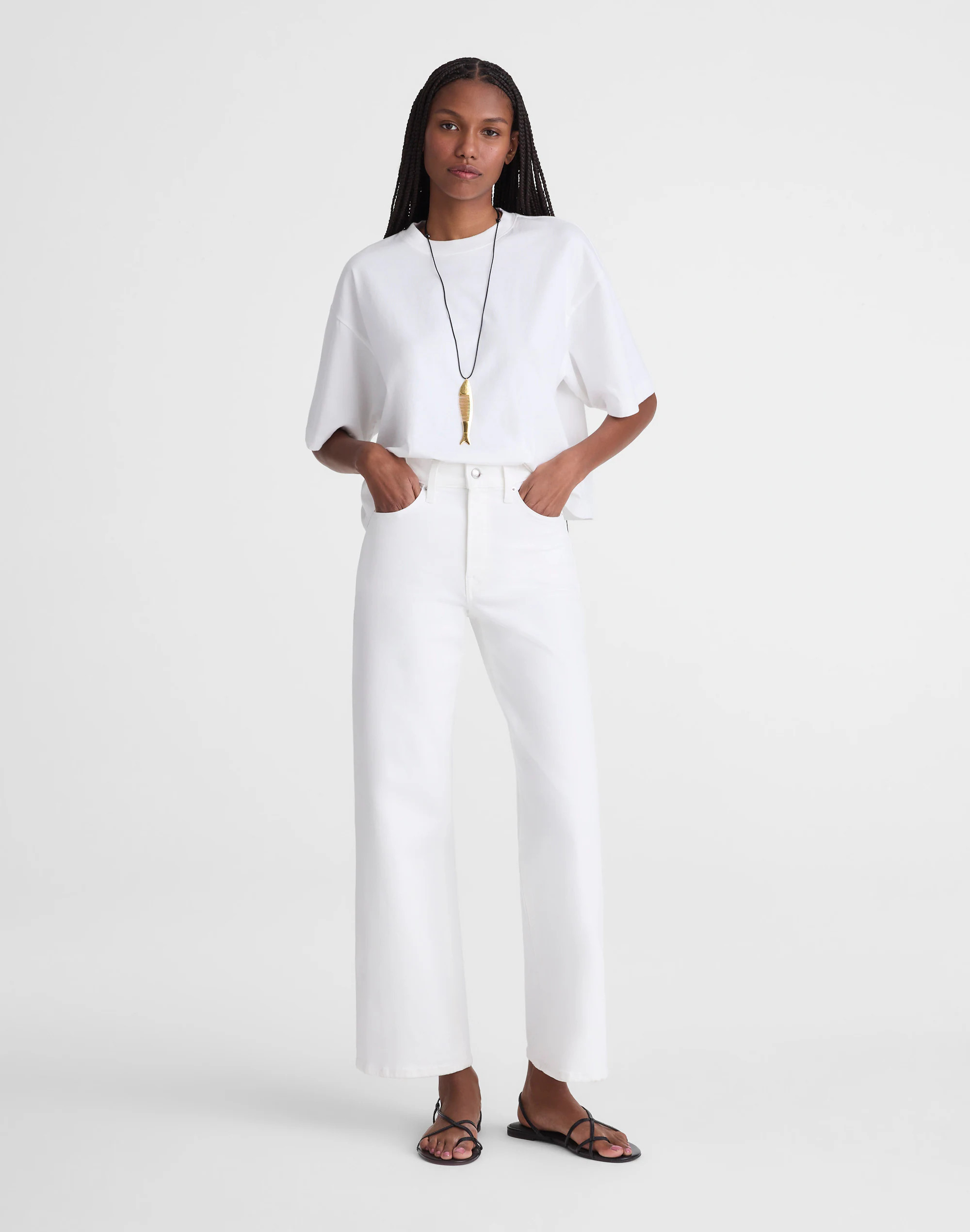 The Tall Wide-Leg Crop Jean in Super Stretch Denim | Madewell