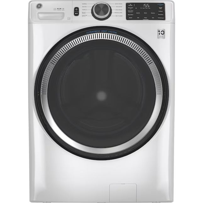 GE UltraFresh Vent System 4.8-cu ft Stackable Front-Load Washer (White) ENERGY STAR Lowes.com | Lowe's